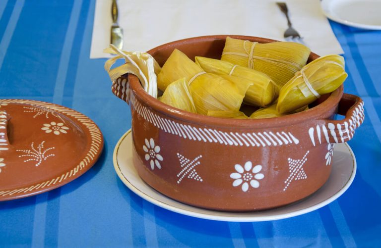 Tamale is a Mesoamerican dish popular to be found wrapped in banana leaves or corn husk